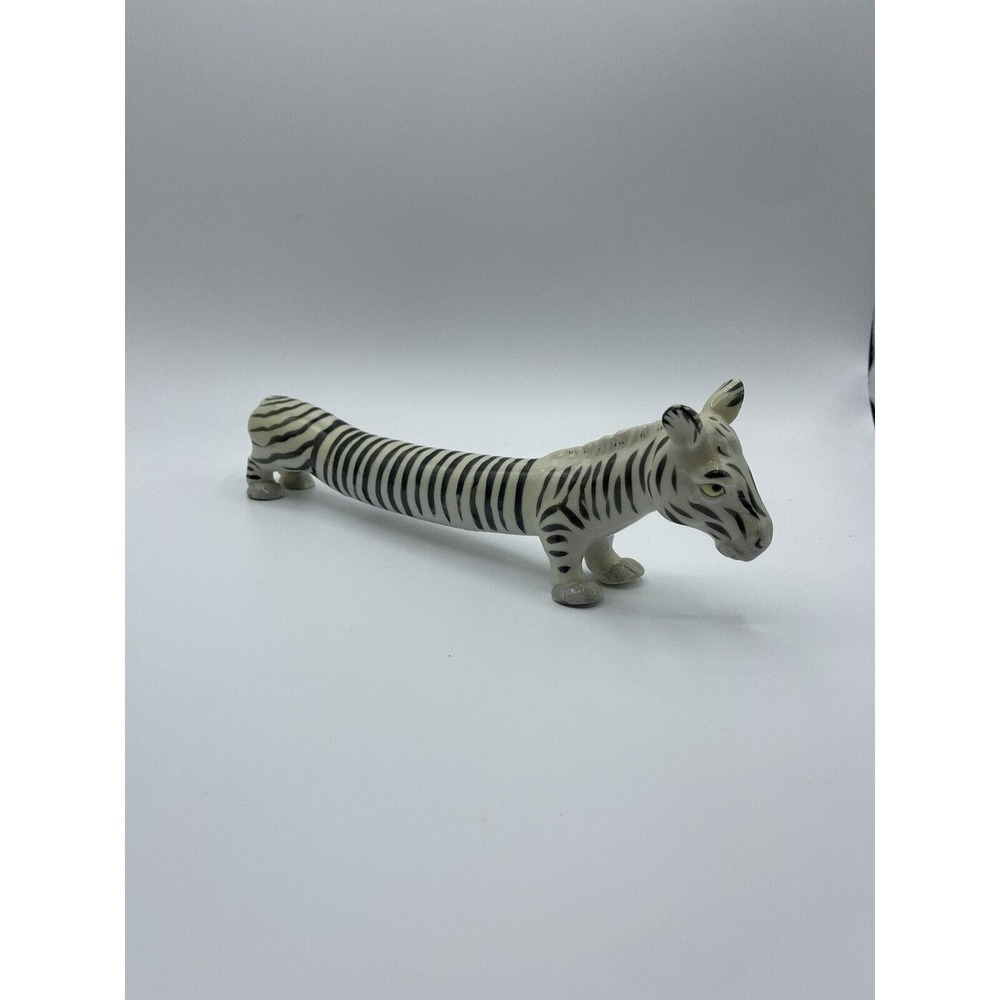 Vintage Rare Extra Long Zebra Salt & Pepper Shaker Craftsman China Japan Kitsch
